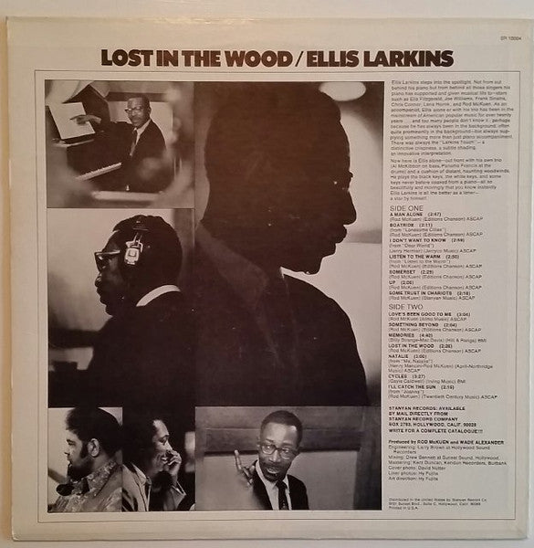 Ellis Larkins – Lost In The Wood - LP Record 1970 Stanyan USA Vinyl - Jazz