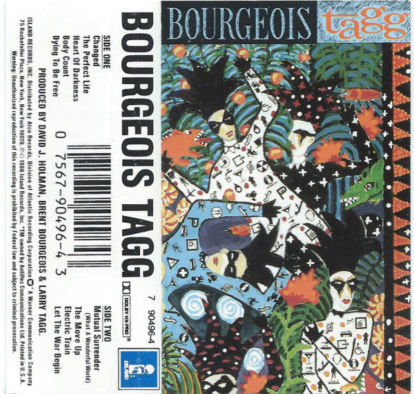 Bourgeois Tagg - Bourgeois Tagg - Used Cassette 1986 Island Tape - Pop
