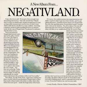 Negativland - Escape From Noise - New LP Record 1987 SST Vinyl & Sticker - Abstract / Plunderphonics / Experimental