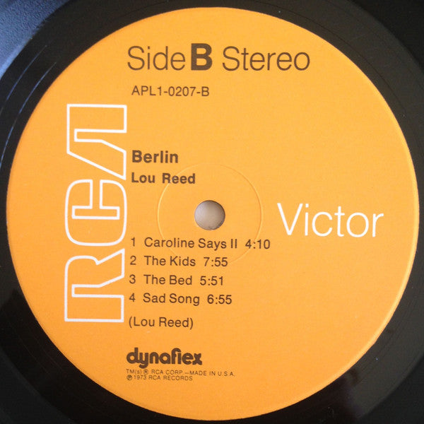 Lou Reed - Berlin (1973) - VG+ LP Record 1983 RCA USA Original Vinyl & Booklet - Art Rock / Glam / Hard Rock - Shuga Records