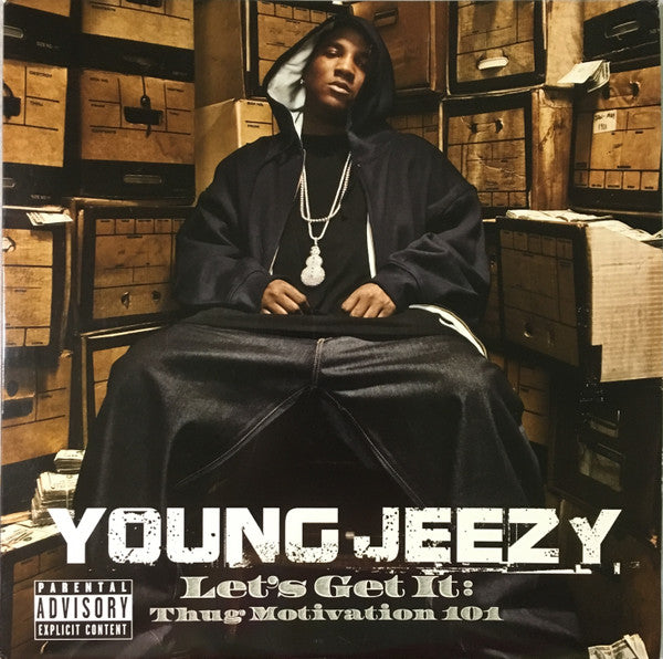 Young Jeezy - Let's Get It: Thug Motivation 101 - VG+ 3 LP Record 2005 Def Jam USA Promo Vinyl & Insert - Hip Hop - Shuga Records