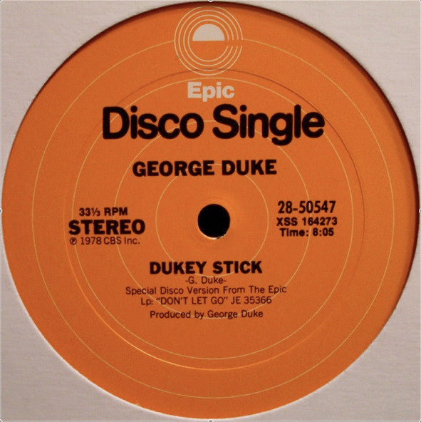 George Duke - Dukey Stick / Yeah, We Going - Mint- 12" Single Record 1978 Epic USA Original Vinyl - Funk / Disco - Shuga Records