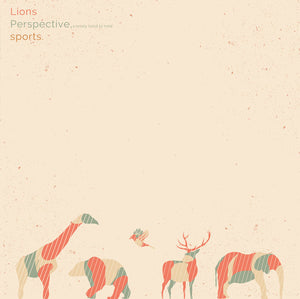 Lions  / Perspective, A Lovely Hand To Hold / sports. - SPLIT EP - Mint- Record 2016 Broken Rim Electric Blue Vinyl & Screen Printed B-side - Indie Rock / Emo