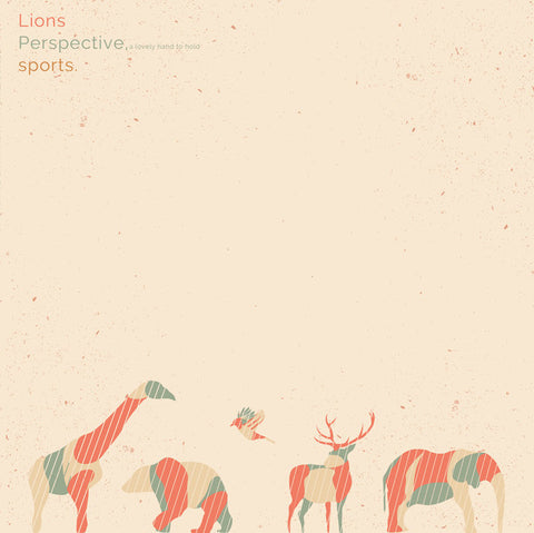 Lions  / Perspective, A Lovely Hand To Hold / sports. - SPLIT EP - Mint- Record 2016 Broken Rim Electric Blue Vinyl & Screen Printed B-side - Indie Rock / Emo