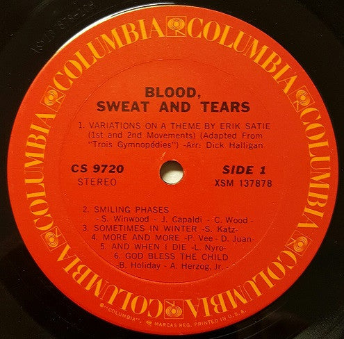 Blood, Sweat And Tears - Blood, Sweat And Tears (1969) - Mint- LP Record 1976 Columbia USA Vinyl - Classic Rock / Fusion / Blues Rock