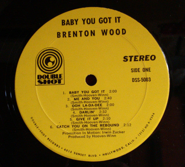 Brenton Wood - Baby You Got It - VG LP Record 1967 Double Shot USA Original Vinyl - Soul / Funk