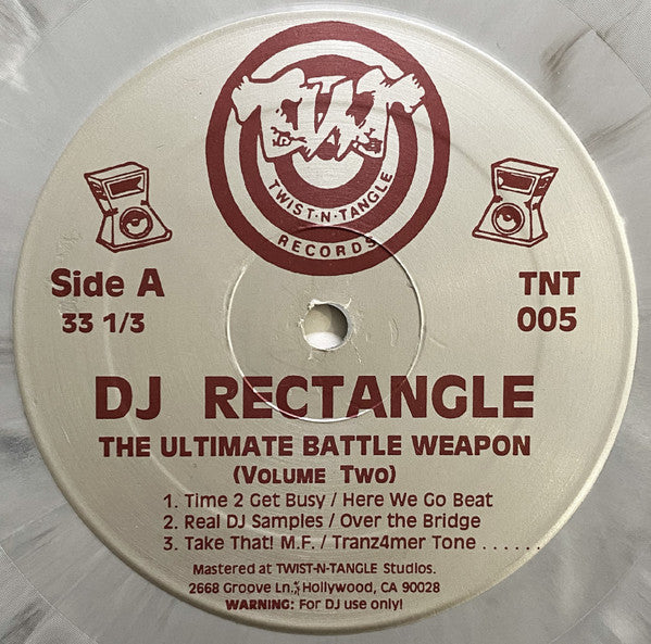 DJ Rectangle - The Ultimate Battle Weapon (Volume Two) - VG+ LP Record 1999 Twist-N-Tangle USA Grey Marble Vinyl - Hip Hop / DJ Battle Tool / Breaks - Shuga Records