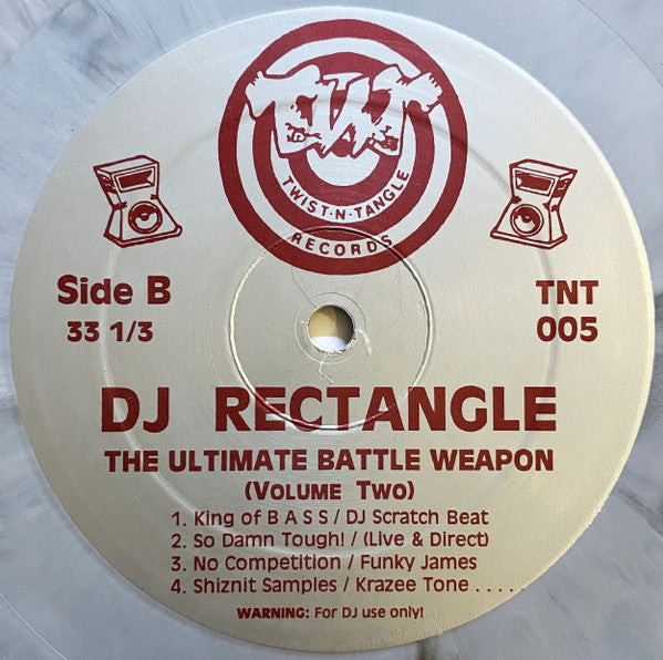 DJ Rectangle - The Ultimate Battle Weapon (Volume Two) - VG+ LP Record 1999 Twist-N-Tangle USA Grey Marble Vinyl - Hip Hop / DJ Battle Tool / Breaks - Shuga Records