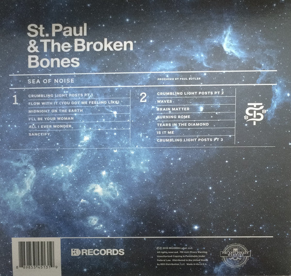 St. Paul & The Broken Bones - Sea Of Noise - Mint- LP Record 2016 USA Dark Purple Transparent Vinyl - Soul / Rhythm & Blues - Shuga Records