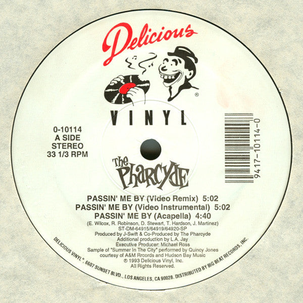 The Pharcyde - Passin' Me By / Pork' - VG+ (vg- cover) 12" Single Record 1993 Delicious Vinyl USA Original & Hype Sticker - Hip Hop - Shuga Records