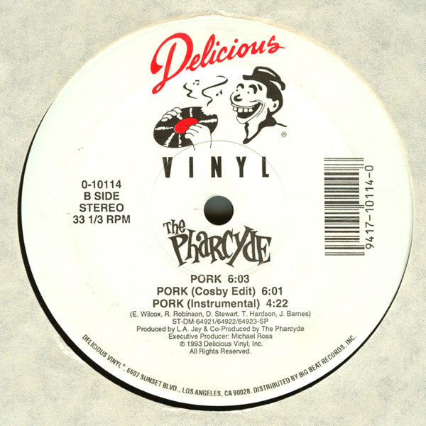 The Pharcyde - Passin' Me By / Pork' - VG+ (vg- cover) 12" Single Record 1993 Delicious Vinyl USA Original & Hype Sticker - Hip Hop - Shuga Records