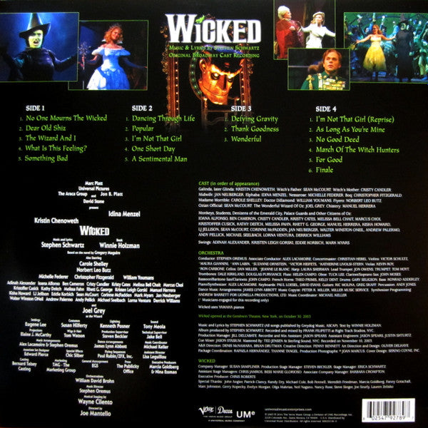 Stephen Schwartz - Wicked (Original Broadway Cast Recording 2003) - New 2 LP Record 2016 Decca Green Vinyl - Musical / Score - Shuga Records