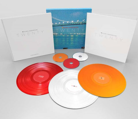 Various – Global Underground Twenty - New 3 LP Box Set 2016 Global Underground White, Red & Orange Vinyl, Photo Book & 3 CDs - House / Techno / Progressive House - Shuga Records