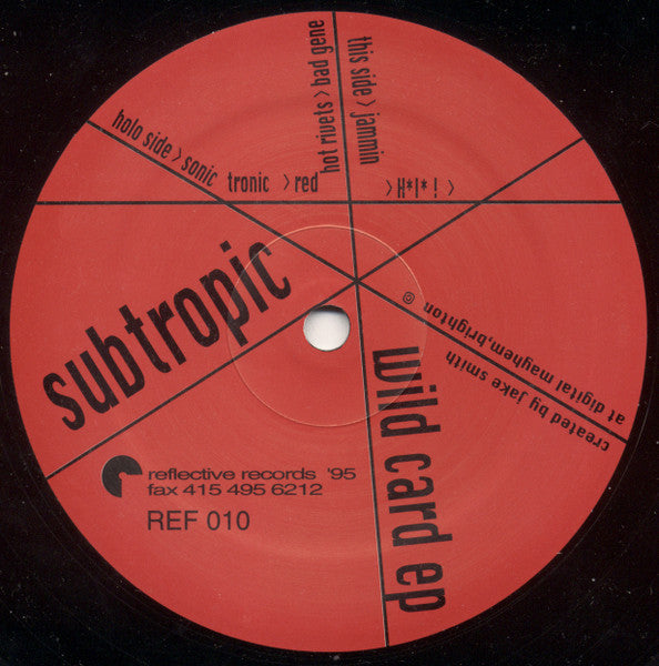 Subtropic - Wild Card EP - VG+ 12" Single Record 1995 Reflective USA Original Vinyl - Jungle / Breakbeat