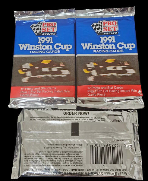 (1) One Pack - New Sealed 1991 PRO SET Winston Cup Racing Cards - 12 Cards