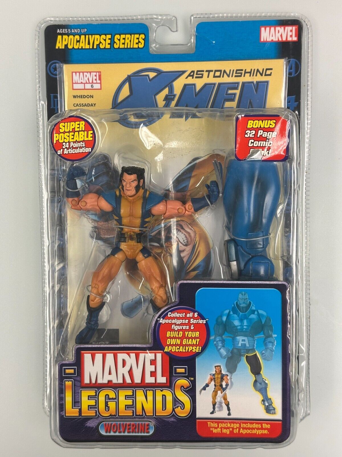 New 2005 ToyBiz Marvel Legends Apocalypse Series Action Figure Wolverine & X-Men 32 Page Comic Book - Shuga Records