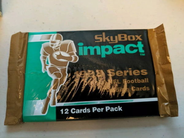 (1) One Pack - 1993 SkyBox Impact NFL Football Trading - 12 Cards - Shuga Records