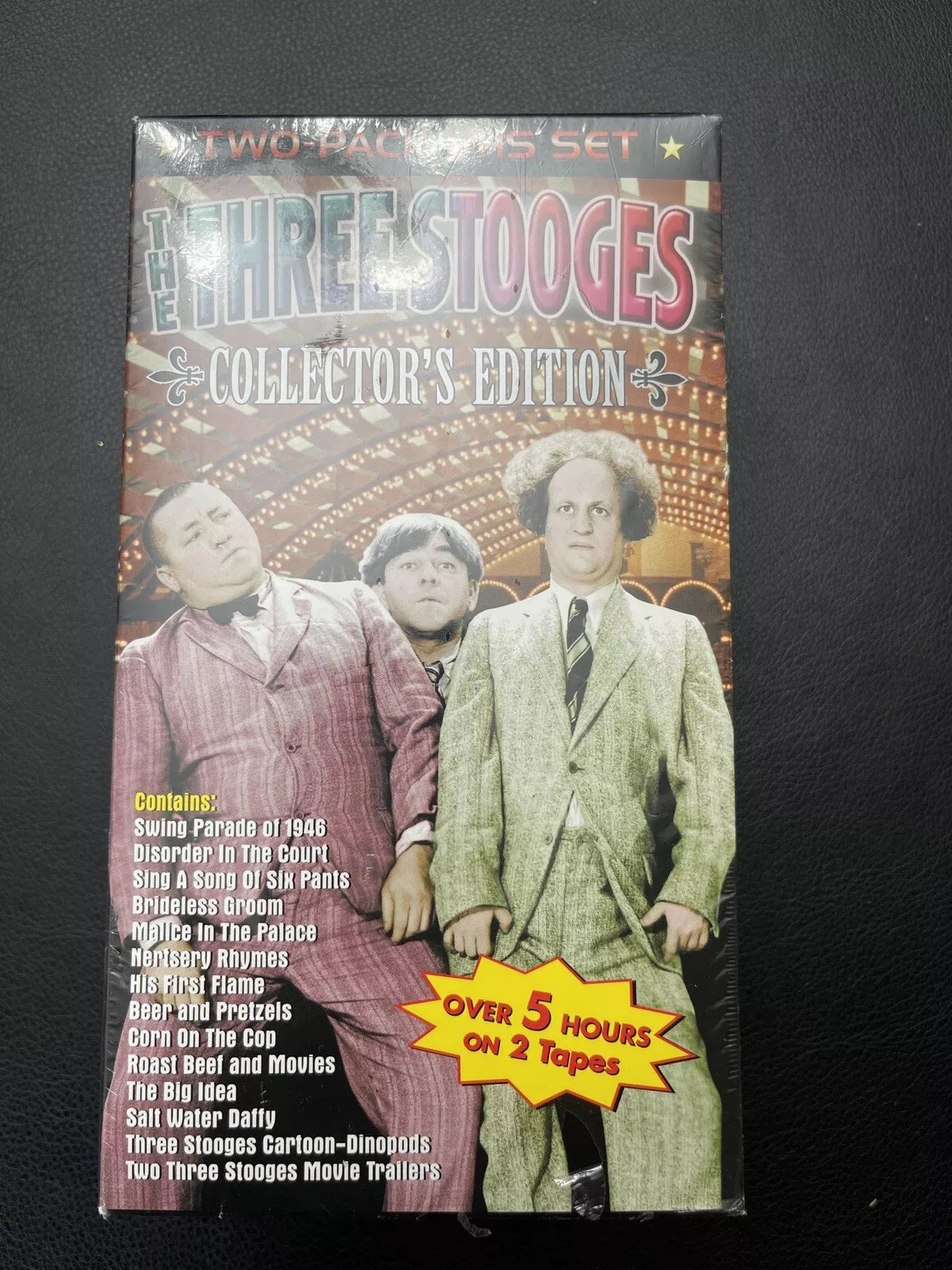 THE THREE STOOGES - COLLECTORS EDITION - TWO PACK VHS SET - OVER 5 HOURS - New 2x VHS Set 2004 Diamond USA