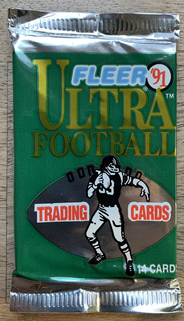 (1) One Pack - 1991 FLEER ULTRA NFL Football Trading Card - 14 Cards - Shuga Records