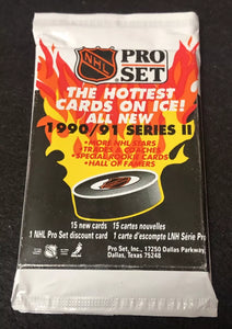 (1) One Pack - 1990-1991 Pro Set Series II Hockey NHL Trading Card - 15 Cards - Shuga Records