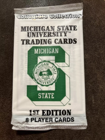 (1) One Pack - 1990 Michigan State Spartans MSU NCAA Basketball Trading Card - 8 Cards / MAGIC JOHNSON Possible - Shuga Records