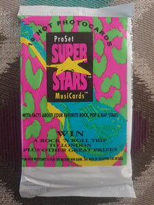 (1) One Pack - 1991 Pro Set/ProSet Super Stars MusiCards Trading Card Music Rock Pop Hip Hop - 10 Cards - Shuga Records