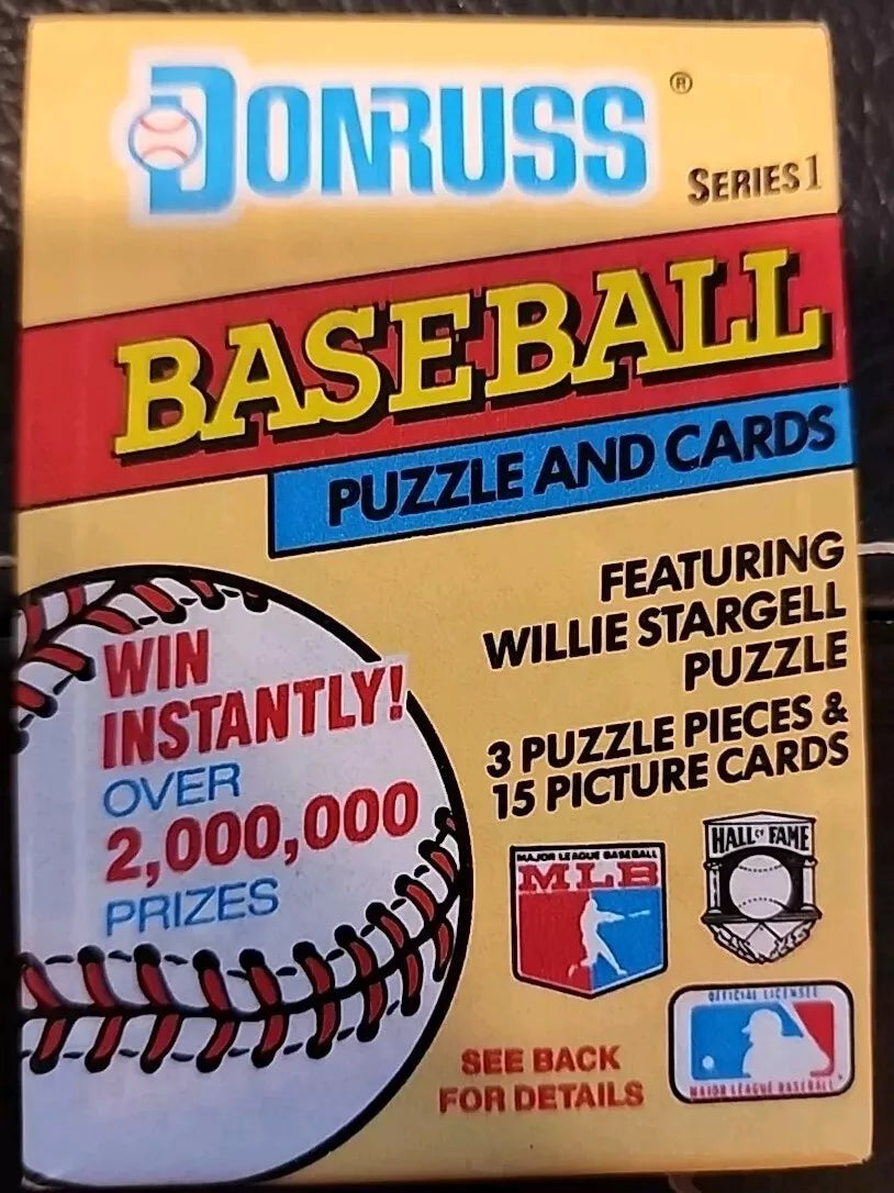 (1) One Pack - New Sealed 1991 DONRUSS Series 1 MLB Baseball Trading Card Pack - 15 Cards + 3 Puzzle Pieces