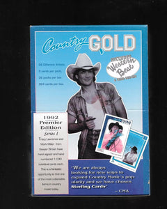 (1) One Pack - 1992 CMA STERLING Country Gold Trading Card Music - 9 Cards - Shuga Records