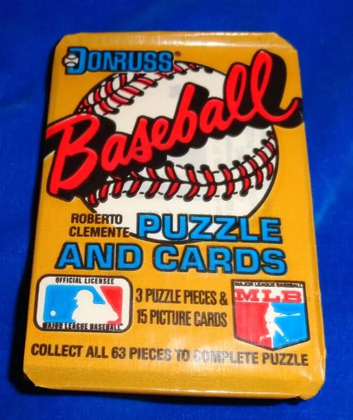 (1) One Pack - New Sealed 1987 DONRUSS MLB Baseball Trading Card Pack - 15 Cards + 3 Puzzle Pieces