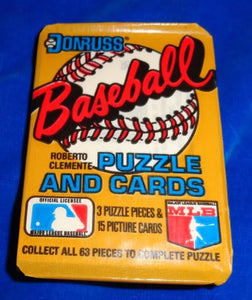 (1) One Pack - New Sealed 1987 DONRUSS MLB Baseball Trading Card Pack - 15 Cards + 3 Puzzle Pieces