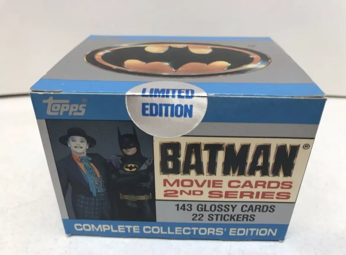 New Sealed 1989 BATMAN The Movie Topps 2nd Series Trading Card Complete Collector's Edition Set - 143 Cards & 22 Stickers