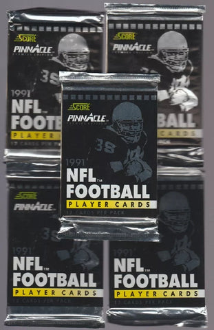 (1) One Pack - 1991 SCORE Pinnacle NFL Football Trading Card Game - 12 Cards - Shuga Records