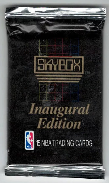 (1) One New Pack - Skybox 1990-1991 NBA Basketball Trading Card Pack - 15 Cards