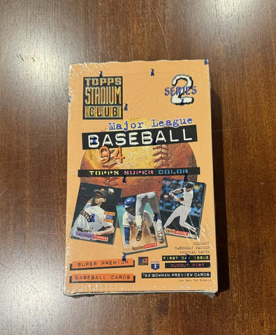 (1) One Pack - New Sealed 1994 TOPPS Stadium Club Series 2 MLB Baseball Trading Cards - 12 Cards