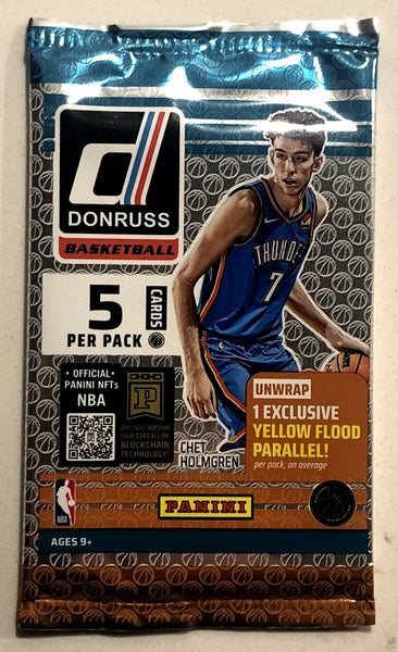 (1) One Pack - 2022 DONRUSS PANINI NBA Basketball Trading Card - 5 Cards - Shuga Records