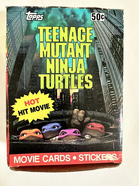 (1) One Pack - New 1990 Topps TMNT Teenage Mutant Ninja Turtles Movie Series 1 - 9 Cards & 1 Sticker - Shuga Records