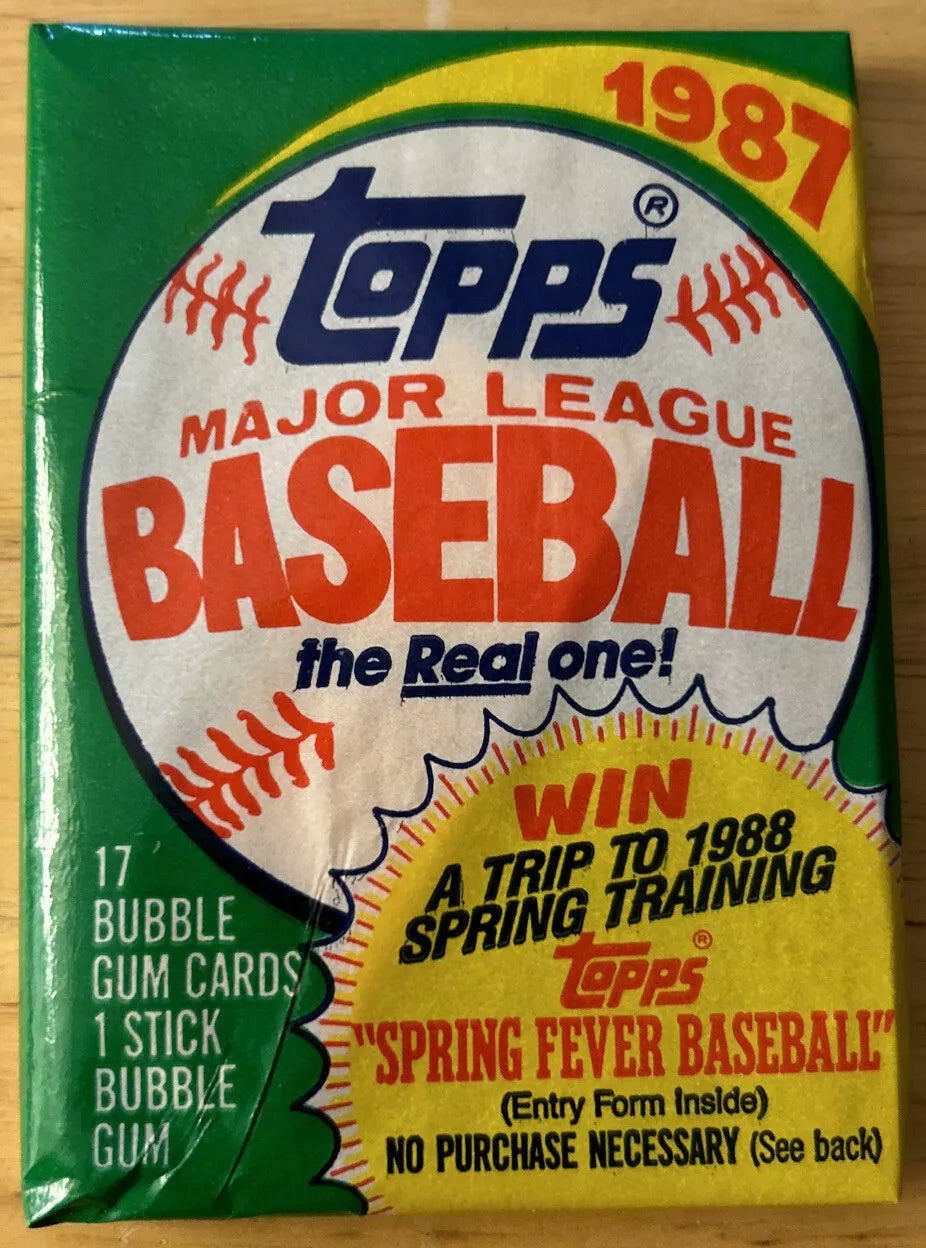 (1) One Pack - New Sealed Topps 1987 MLB Baseball Trading Card Pack - 17 Cards