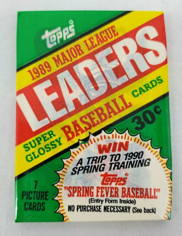 (1) One Pack - New Sealed 1989 TOPPS Mini MLB Baseball Trading Card Pack - 7 Cards