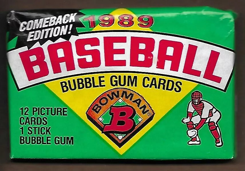 (1) One Pack - New Sealed Bowman 19989 MLB Baseball Trading Card Pack - 12 Cards