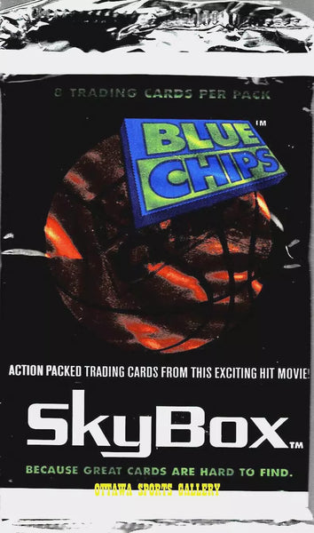 (1) One Pack - 1994 SKYBOX Blue Chips NBA Hit Movie Basketball Trading Card - 8 Cards - Shuga Records