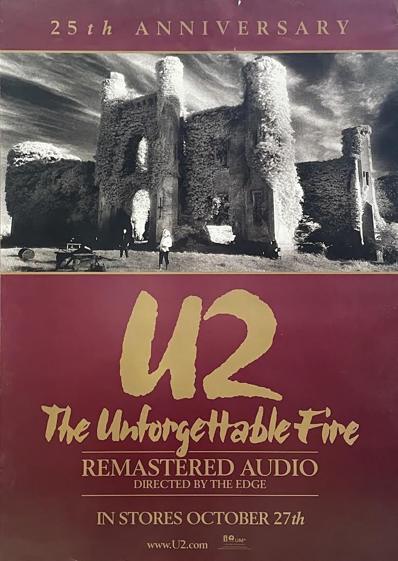 U2 ‎– The Unforgettable Fire (1984) - 2009 25th Anniversary Island Promo Poster 20"x28" - P0614