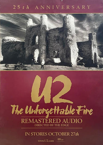 U2 ‎– The Unforgettable Fire (1984) - 2009 25th Anniversary Island Promo Poster 20"x28" - P0614 - Shuga Records