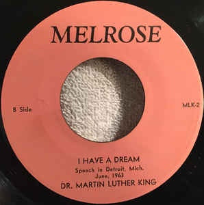 Martin Luther King - Top Of The Mountain / I Have A Dream - VG- 7" Single 45rpm Melrose US - Spoken Word / Speech - Shuga Records