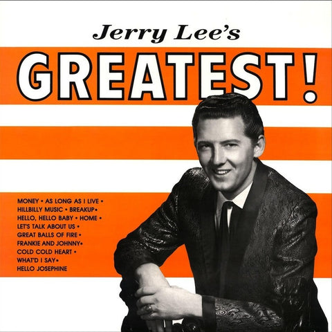 Jerry Lee Lewis - Jerry Lee's Greatest! - New Vinyl Record 2017 ORG Music 'Indie Exclusive' on White and Orange Vinyl Reissue (Limited to 500!) - Rock & Roll