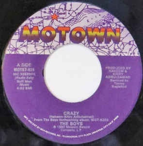 The Boys- Crazy- VG+ 7" SIngle 45RPM- 1990 Motown USA- Hip Hop/Funk/Soul - Shuga Records