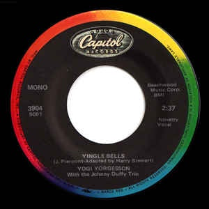 Yogi Yorgesson With The John Duffy Trio ‎Yingle Bells / I Yust Go Nuts At Christmas - VG+ 7" 45 Single Record USA Vinyl - Pop - Shuga Records