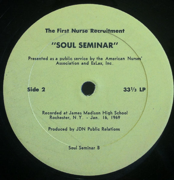 American Nurses Assoc. & Exlax - First Nurse Recruitment Soul Seminar LP VG+ - Shuga Records