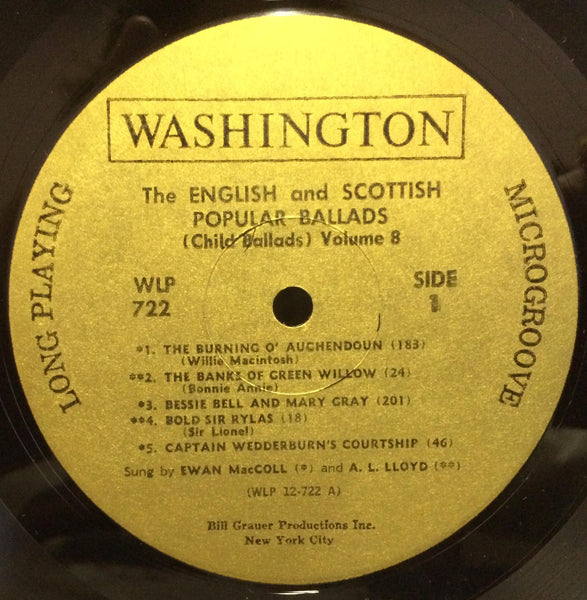 EWAN MACCOLL & A. L. LLOYD the english & scottish popular ballads vol 8 LP VG+ - Shuga Records