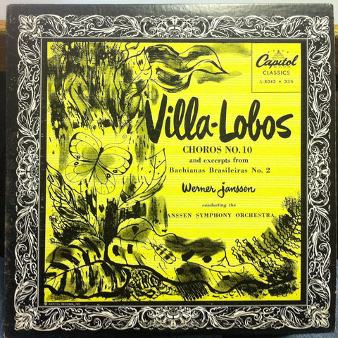 10" JANSSEN villa-lobos choros no 10 LP VG+ L8043 Capitol 1952 USA Modern Art - Shuga Records