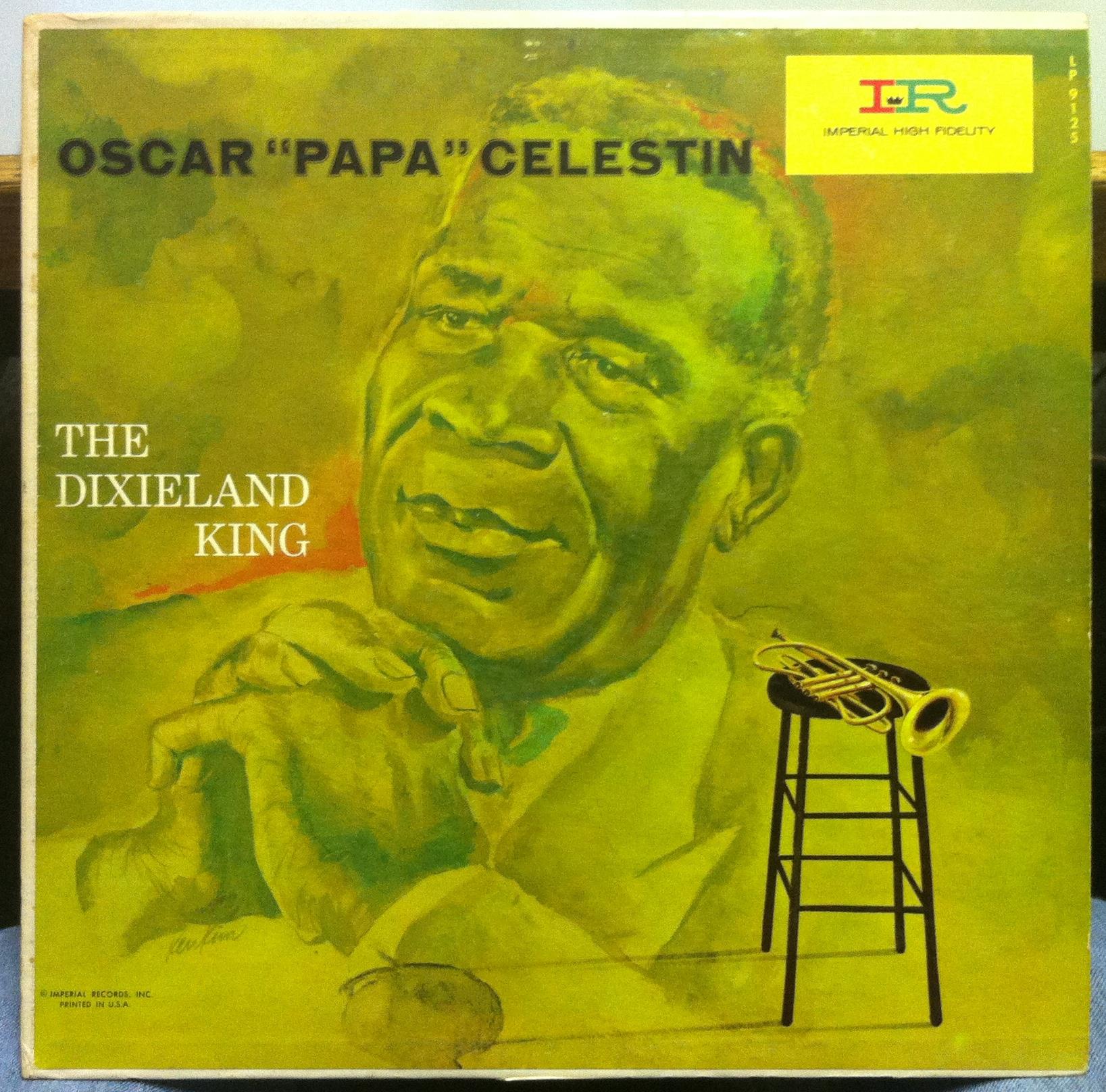 Signed Autographed by 7 Memebers - Oscar "Papa" Celestin - The Dixieland King - Imperial USA Mono Original Vinyl - Jazz  / Ragtime